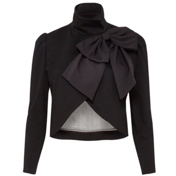 Alice + Olivia Jackets & Blazers - Alice and Olivia “Addison Bow Collar Crop Jacket”